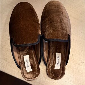 Madewell size 8 velvet Mule Flats - Cozy Slip-On Loafers